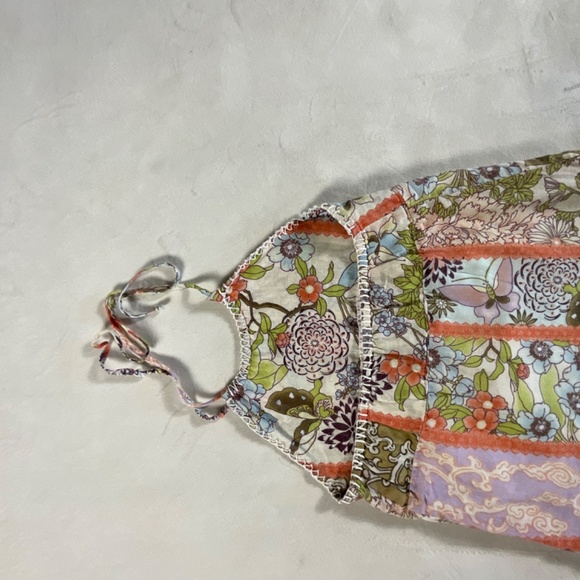Queen Bee Boho Patchwork Halter Dress Size 5 - Picture 5 of 8